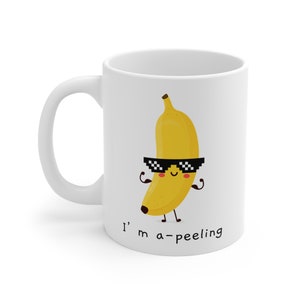 Cute Banana Mug, Cute Fruit Mug, Orange Fruit Mug, Gifts, Birthday Gift, Funny Mugs