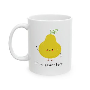 Cute Pear Mug, Cute Fruit Mug, Orange Fruit Mug, Gifts, Birthday Gift, Funny Mugs