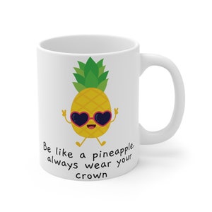 Pineapple Crown  Mug, Cute Fruit Mug, Orange Fruit Mug, Gifts, Birthday Gift, Funny Mugs
