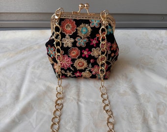 Embroidered Shoulder Bag: Handmade Crossbody Women's Bag