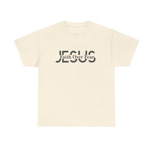 Faith Over Fear Graphic Tee | Transfer Screen Print Graphic tshirt | Christian apparel | Christian Tshirt | Graphic Christian tee