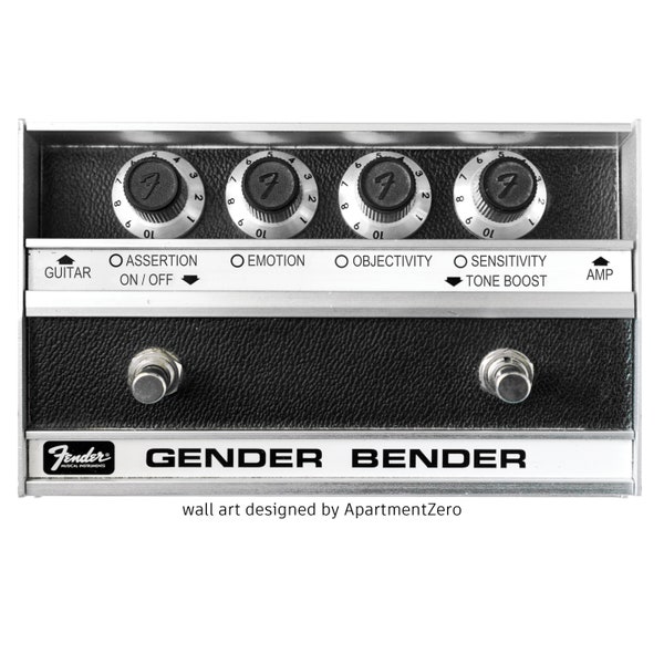 8"x10" Wall Art - Fender Blender Pedal Parody - Gender Bender