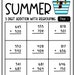 SUMMER 3 Digit Addition WITH and WITHOUT Regrouping Worksheets - Etsy