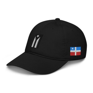 Gorra Orgánica Bandera Negra PR – Bordado de Alta Calidad Grito de Lares, 6 Paneles Estructura Libre