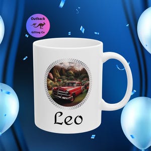 Birthday Mug, Personalized Vintage Car Mug, Gift for Classic Car Lovers
