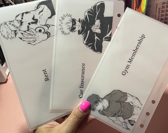 Anime JJK Cash Envelope|Custom Anime Cash Envelopes|Personalizable