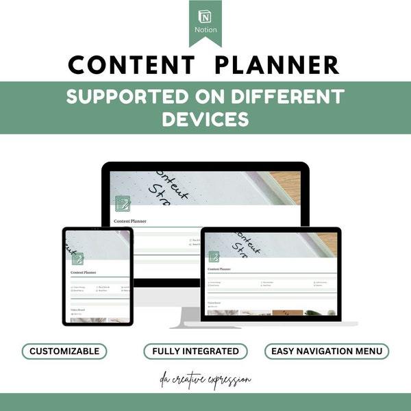 Content Planner Google Sheets, content creator, notion templates, Notion Planner, productivity planner, iPad Planner, Digital Download