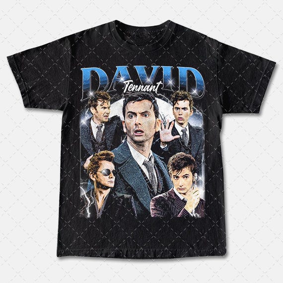 Vintage 90s David Tennant Graphic Tee - Retro TV Show Unisex T 