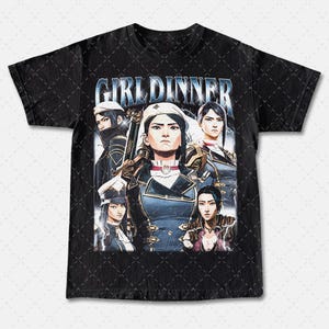 Limited Caitlyn Kiramman Girl Dinner Tee, Caitlyn Kiramman T-shirt, Unisex T-Shirt, Arcane Merch, Graphic Tee, Pop Culture Shirt