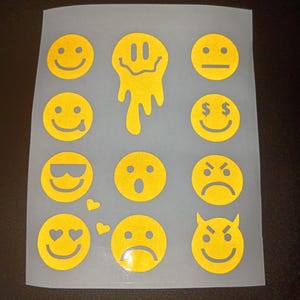 Reflective Smileis  Decals: Bike, Helmet, Party Decor Stickers