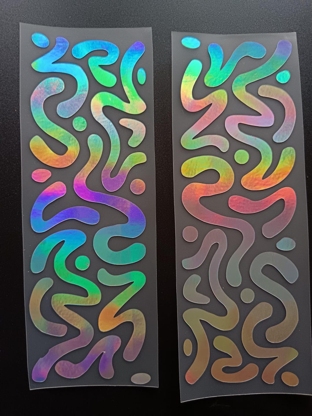 Rainbow Holographic, Reflective Curve Decals: Bicycle, Helmet, Car ...