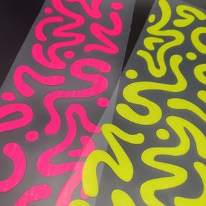 FLUORESCENT abstract geometry curves Decals, Visibility Stickers