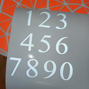 Reflective Numbers  Decals, Glow in the Dark  Number Stickers