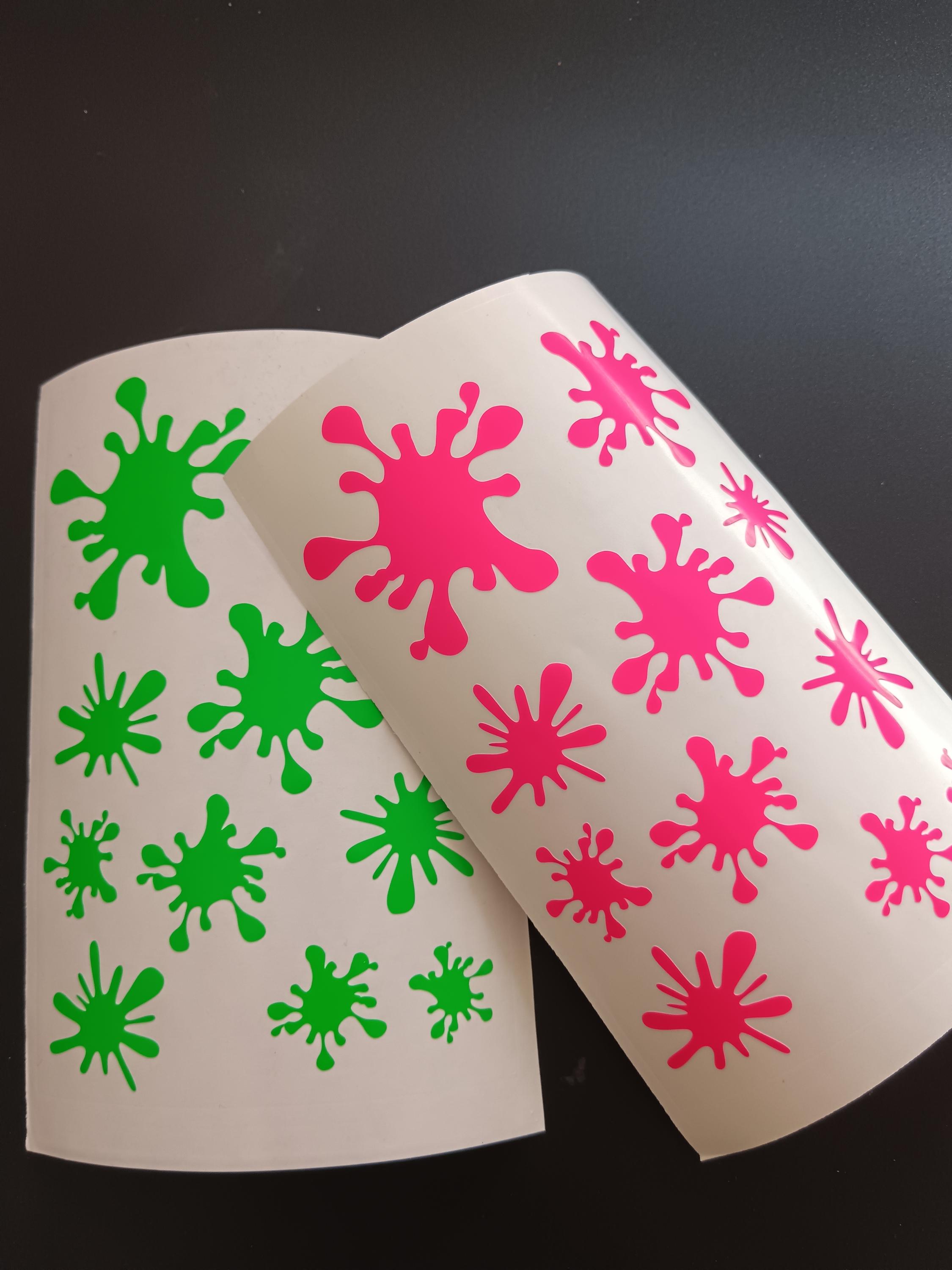 Neon Fluorescente Paint Splash Decals | UV Reactive, Waterproof Sticker ...