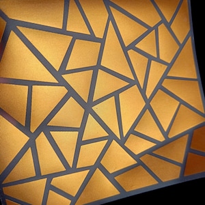 Gold Triangles Decals, Geometry Metallic Sparkles Stickers