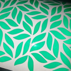 Reflective Leaves Decals, Glow in the Dark, Bicycle, Car, Helmet Sticker