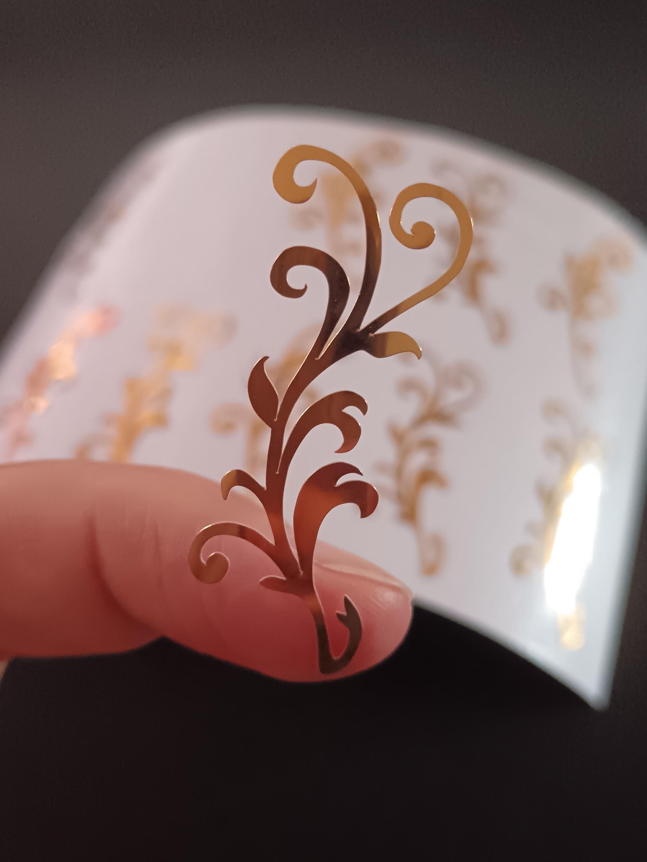 Branches Gold Chrome Branches Decal, Metallic Elegant Branch Sticker ...