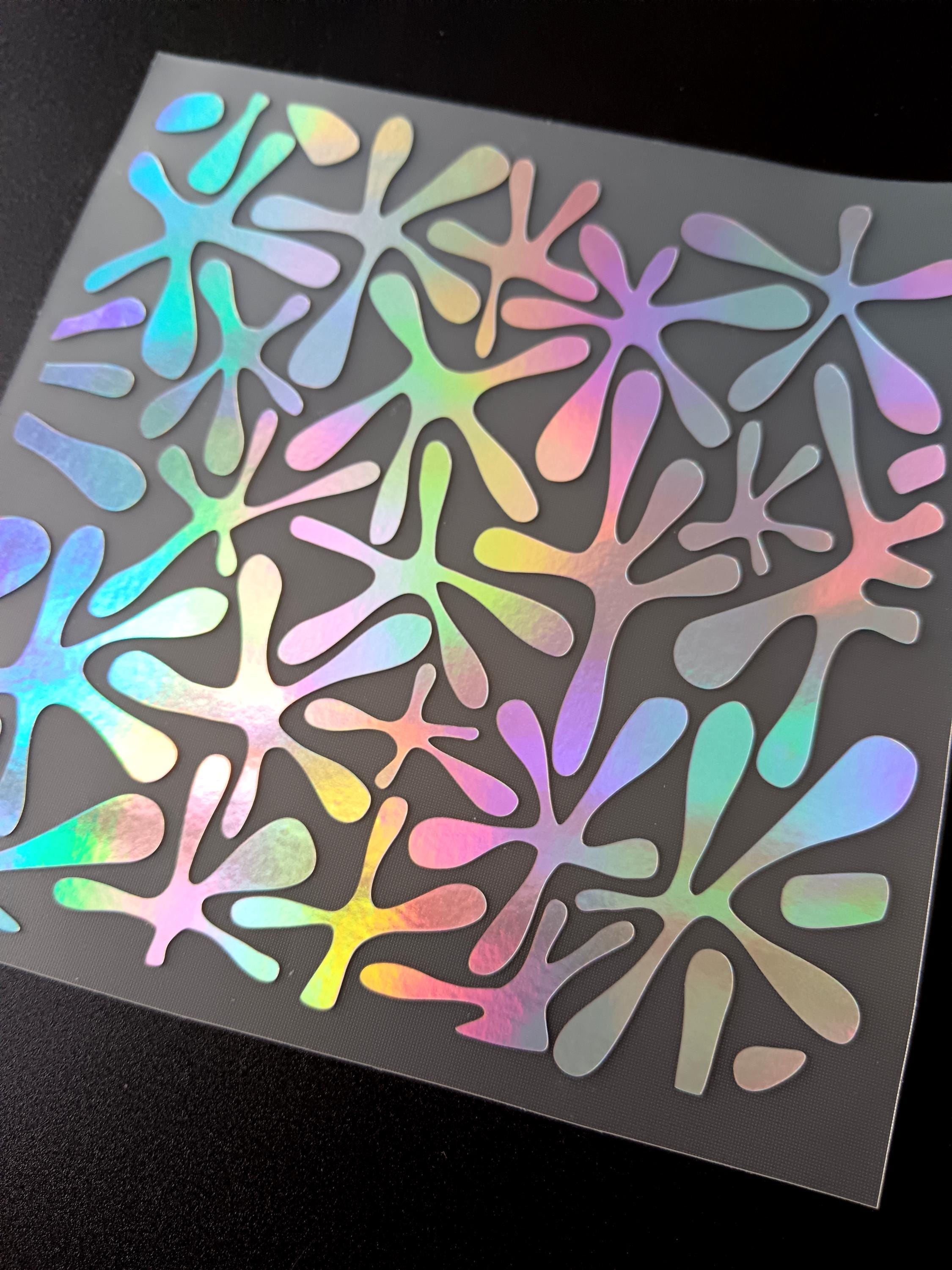 Rainbow Abstract Curve Decals: Bicycle, Helmet, Bike or DIY Holographic ...