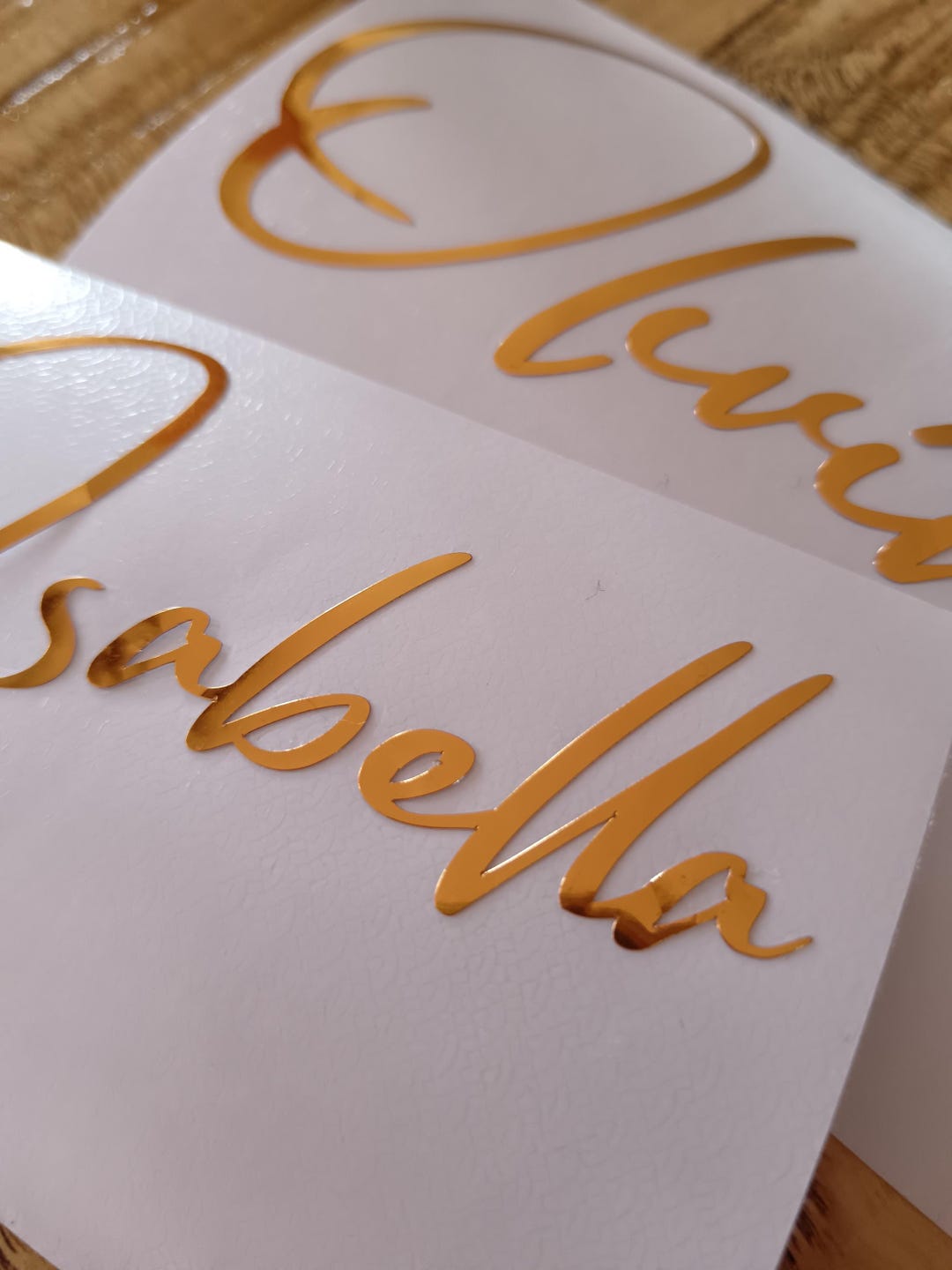 Custom Gold Decals – Personalized Metallic Sticker - Etsy