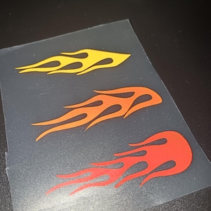 Reflective Flames Decals: Bicycle, Helmet, Car Decorative Stickers, Night Safety Stickers