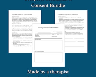 Complete Treatment & Consent Bundle for Social Workers, Counselors, Psychologists and Mental Health Workers