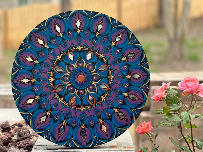 16” Handmade Mandala Art - Etsy