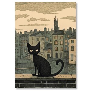 Black Cat Poster For Cat Owner Gift For Cat Lover Cat Poster Printable Digital Art Poster