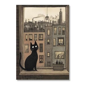 Black Cat Poster For Cat Owner Gift For Cat Lover Cat Poster Printable Digital Art Poster
