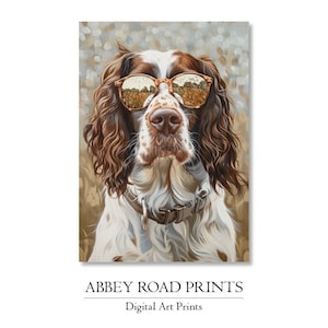 Springer Spaniel Dog Poster For Dog Owner Gift For Dog Lover Springer Spaniel Poster Cute Dog Printable Digital Art Poster
