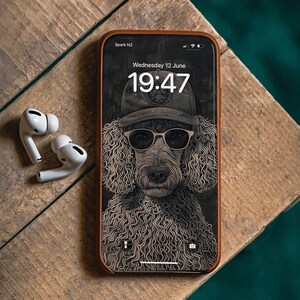 Spoodle Mobile Phone Wallpaper For Dog Owner Gift For Dog Lover Spoodle Phone Wallpaper Spoodle Dog Phone Wallpaper Art