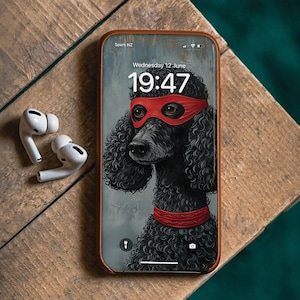 Spoodle Mobile Phone Wallpaper For Dog Owner Gift For Dog Lover Spoodle Phone Wallpaper Spoodle Dog Phone Wallpaper Art