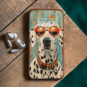 Dalmatian Mobile Phone Wallpaper For Dog Owner Gift For Dog Lover Dalmatian Phone Wallpaper Spotty Dog Phone Wallpaper Art