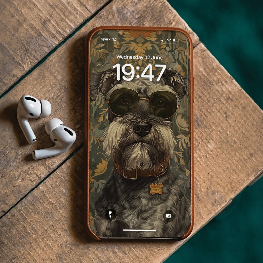 Schnauzer Phone Case Wallet - Purple Schnauzer Phone Case Wallet - Purple