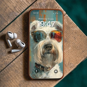 Schnauzer Mobile Phone Wallpaper For Dog Owner Gift For Dog Lover Schnauzer Phone Wallpaper Schnauzer Dog Phone Wallpaper Art