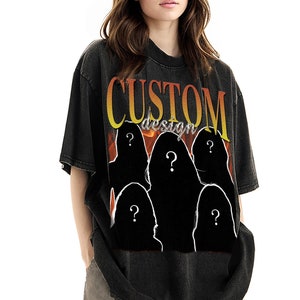 Custom Bootleg Rap Vintage Shirt, Personalized Your Girlfriend Boyfriend Graphic Unisex T-Shirt, Custom Photo Retro 90's Tee Gift For Her