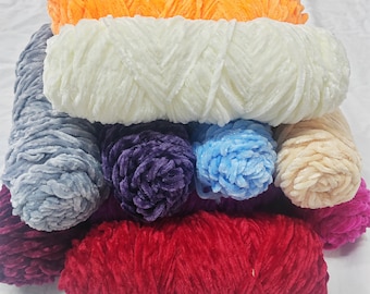 42 Colors Soft Velvet 95 gram Yarn, Amigurumi Animal Doll Velvet Yarns, polyacrylic and Gradient aqus cotton for crocheting and knitting