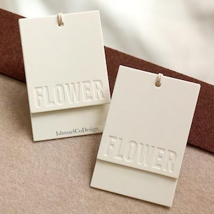 Custom Letterpress Printed Clothing Tag, Modern Gift Tags, Premium Clothing Tags with Logo, Debossing Swing Tag for Small Business (600gsm)