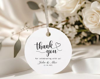 Custom Thank you Favor Tags with Twines, Wedding Tags, Gift/Bridal Shower Tags, Jewelry Tags, Custom Logo Tags for Small Business