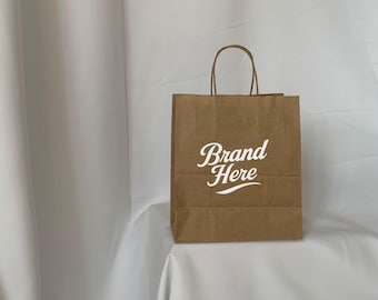 Personalized Kraft Paper Bags with your Design, Gift Bags for Wedding/Bridal Shower/Small Business/Party,  Personalized Name Gift Bag