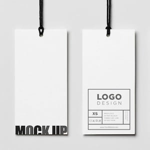 Custom Rectangle Clothing Hang Tags, Price Tags, Produce Tags with String, Business Logo Tags, Favor Tags for Gift/Wedding/Small Business