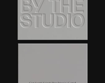 Personalized White Letterpress Business Cards, Custom Embossed Cards with your Text/Logo, Calling Cards (Thickness 600 GSM) Thank You Cards