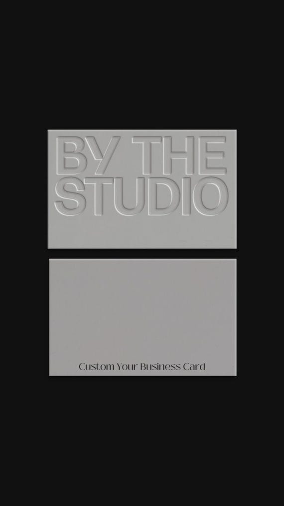 Personalized White Letterpress Business Cards, Custom Embossed Cards with your Text/Logo, Calling Cards (Thickness 600 GSM) Thank You Cards