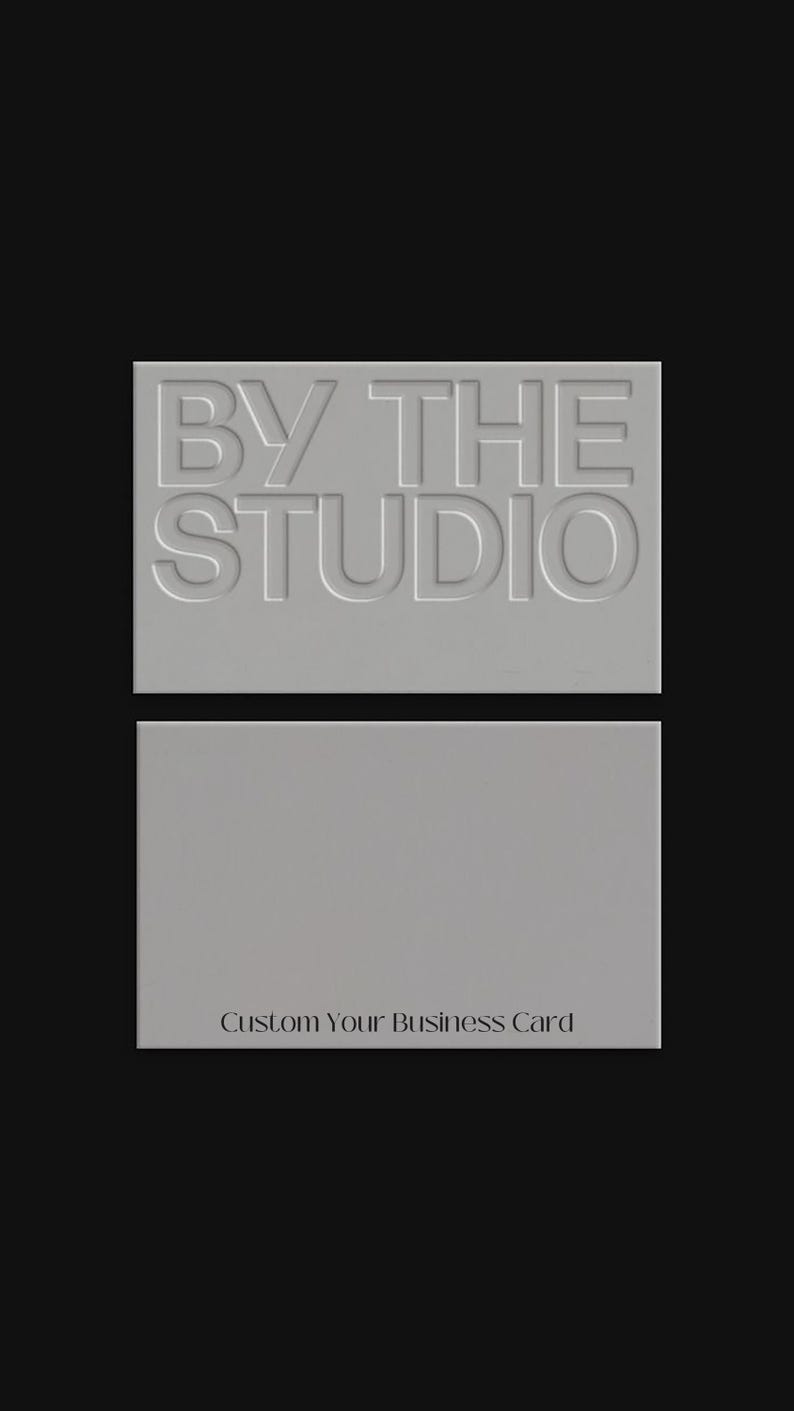 Gepersonaliseerde witte boekdruk-visitekaartjes, aangepaste reliëfkaarten met je tekst/logo, visitekaartjes (600 gsm dikte) afbeelding 1