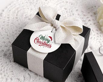 Custom Christmas Gift Tag, Christmas Holiday Party Packaging, Modern Minimalist Merry Christmas Tags, Christmas Tree Tags, Favor Tags