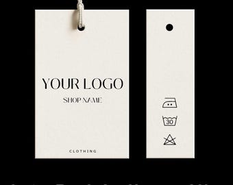 Personalized Price Hang Tags with String, Modern Boutique Tag for Clothing, Product Tags with Your Own Design, High Quality Tags
