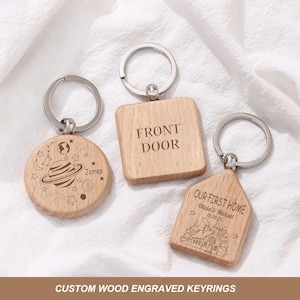 Our first home Custom engraved keyrings, Gifts for Couples/Baby shower/Weddings/Party, New Home Gift, Keepsake Keychains, Moving House Gift