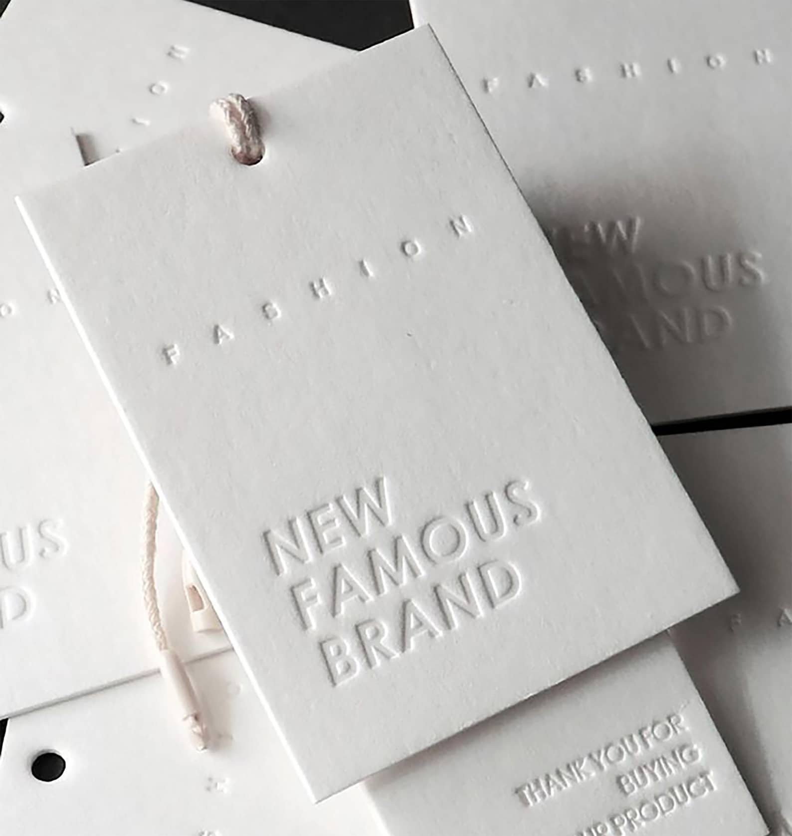 Personalized Debossing Clothing Tags, Custom Classy Swing Tag With ...