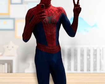 Halloween TASM Spiderman Cosplay Kostüm Superheld Zentai Anzug Erwachsene Kinder Ganzkörper Bodysuit Halloween-Party-Jumpsuit, Spiderman-Anzug