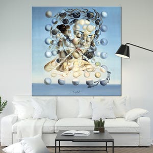 Salvador Dali Galatea of the Spheres Canvas print Bright Etra Large Surrealism Wall Decor Ready Hang Christmas gift for her