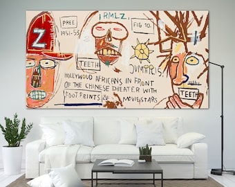 King of street Hollywood Afrikanen canvas print extra grote muur kunst hedendaags decor originele graffiti klaar om op te hangen decor kerstcadeau